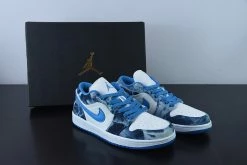 Fit Sporting Goods Air Jordan 1 Low “Washed Denim” White Dutch Blue DM8947-100 For Sale