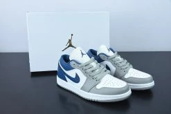 Fit Sporting Goods Air Jordan 1 Low White Grey Blue DC0774-042 For Sale