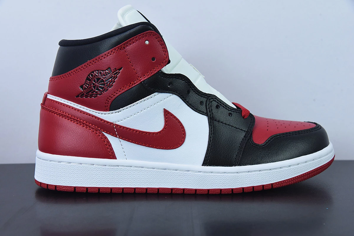 Fit Sporting Goods Air Jordan 1 Mid Bred Toe White/Black-Red BQ6472-079 For Sale 2 Fit Sporting Goods Air Jordan 1 Mid Bred Toe White/Black-Red BQ6472-079 For Sale - Image 2