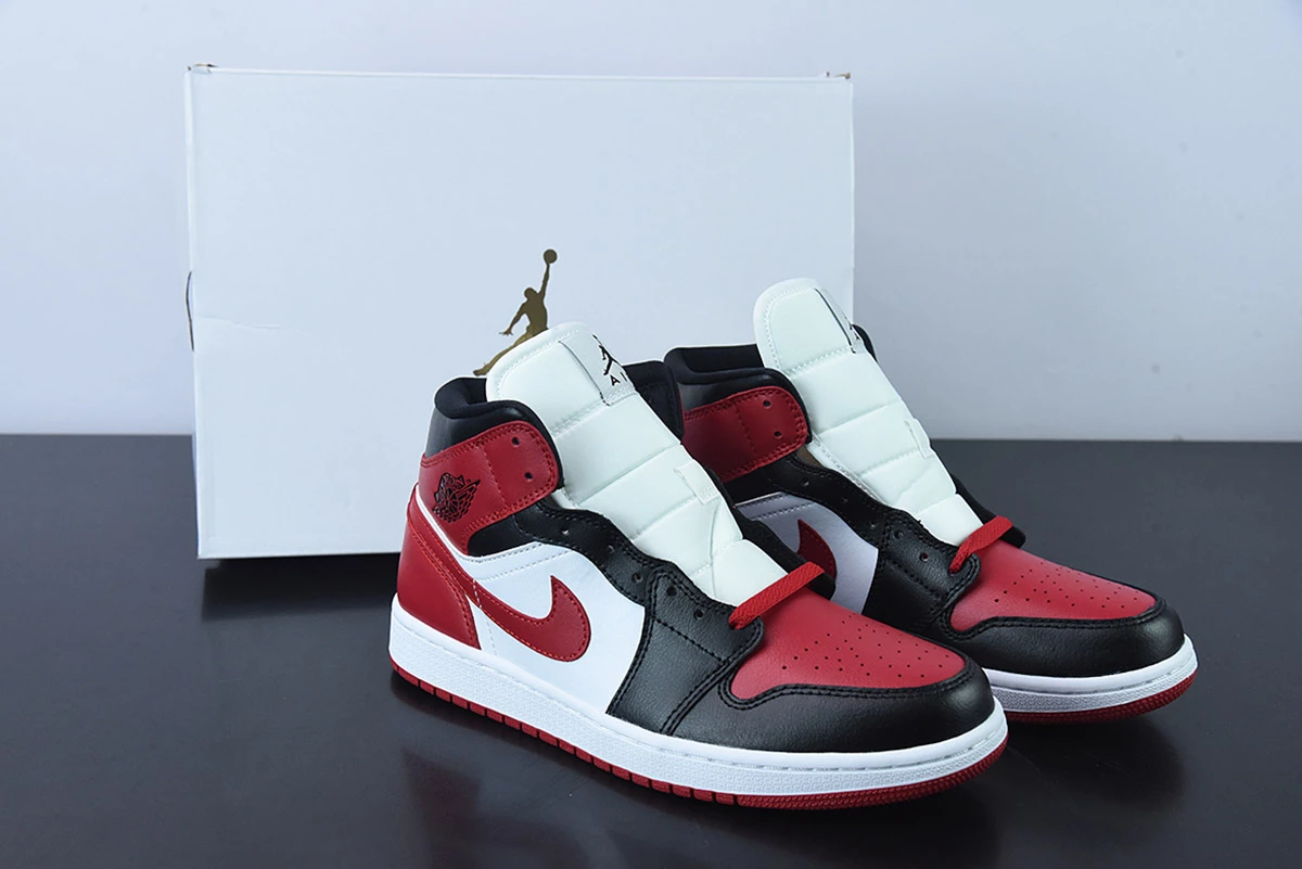 Fit Sporting Goods Air Jordan 1 Mid Bred Toe White/Black-Red BQ6472-079 For Sale 1 Fit Sporting Goods Air Jordan 1 Mid Bred Toe White/Black-Red BQ6472-079 For Sale