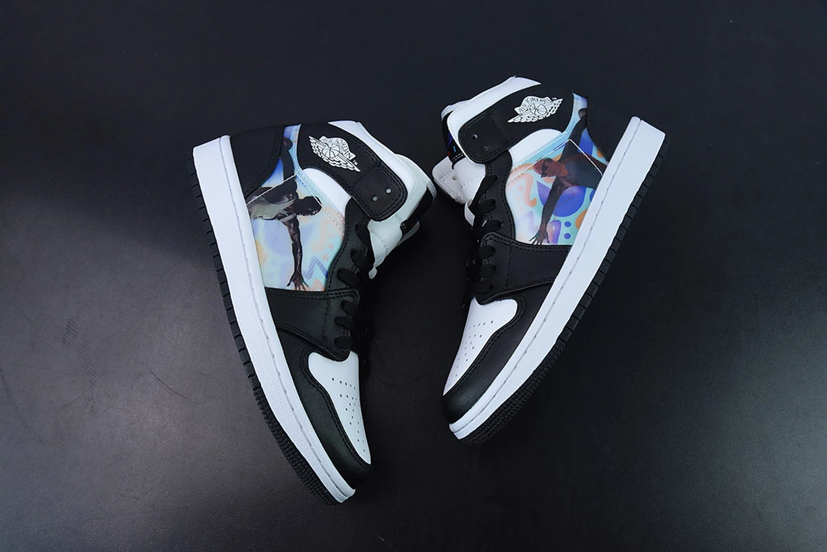 Fit Sporting Goods Air Jordan 1 Mid Hologram DR9495-001 For Sale 4 Fit Sporting Goods Air Jordan 1 Mid Hologram DR9495-001 For Sale - Image 4