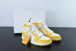 Fit Sporting Goods Air Jordan 1 Mid White University Gold BQ6472-117 For Sale
