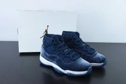 Fit Sporting Goods Air Jordan 11 Velvet Midnight Navy/Metallic Silver-White AR0715-441 For Sale