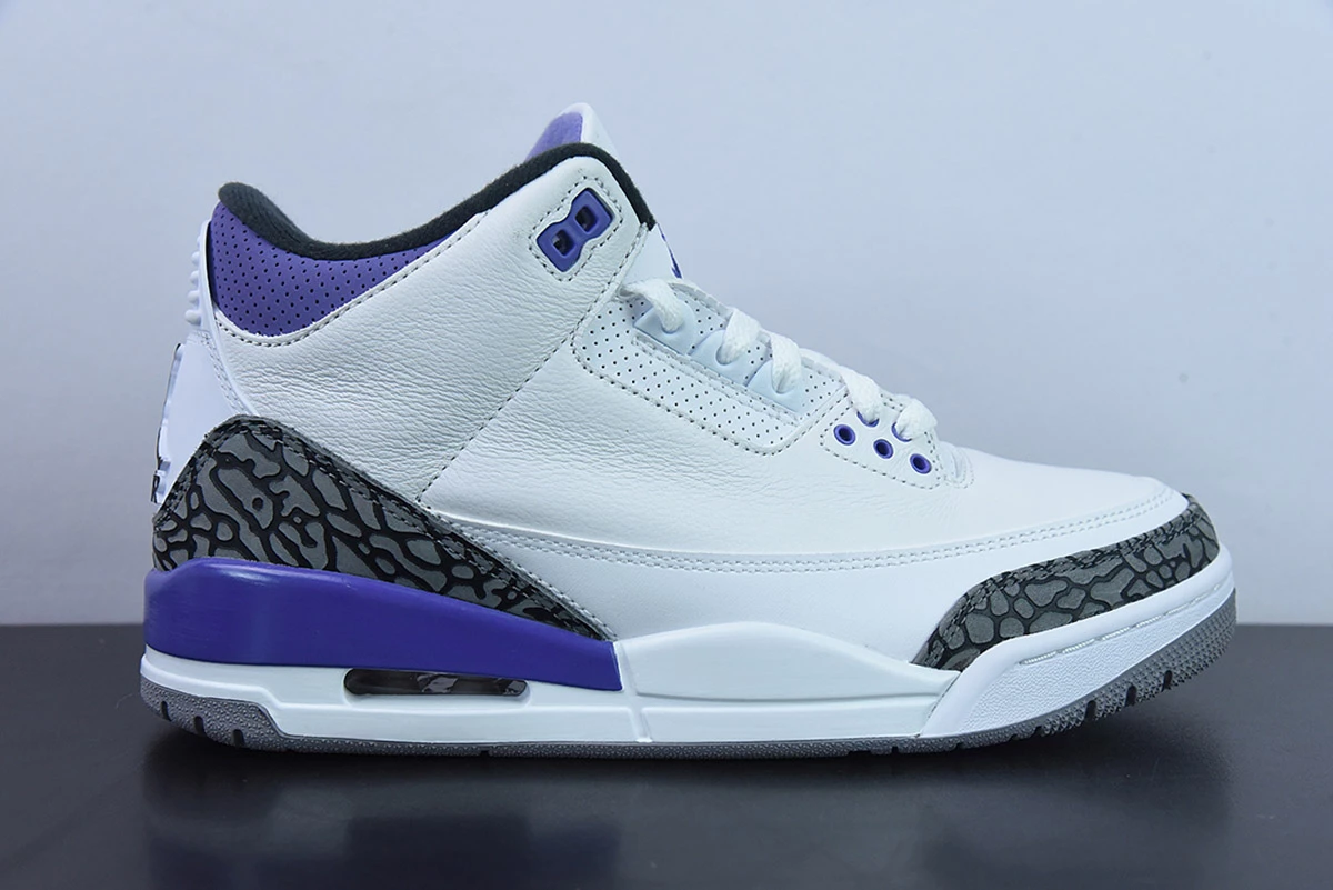Fit Sporting Goods Air Jordan 3 White/Black-Dark Iris-Cement Grey For Sale 2 Fit Sporting Goods Air Jordan 3 White/Black-Dark Iris-Cement Grey For Sale - Image 2