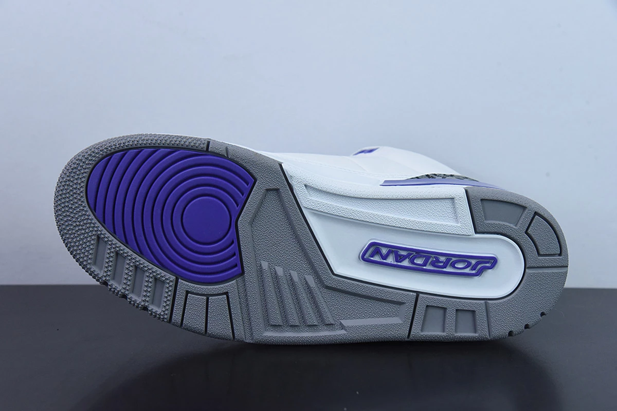 Fit Sporting Goods Air Jordan 3 White/Black-Dark Iris-Cement Grey For Sale 6 Fit Sporting Goods Air Jordan 3 White/Black-Dark Iris-Cement Grey For Sale - Image 6