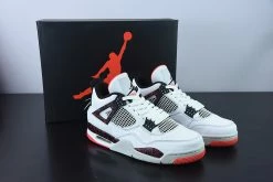 Fit Sporting Goods Air Jordan 4 “Flight Nostalgia” White/Black-Bright Crimson-Pale Citron 308497-116 For Sale