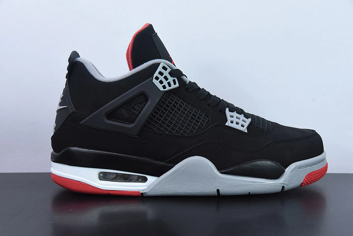 Fit Sporting Goods Air Jordan 4 Retro OG ‘Bred’ Black/Cement Grey-White-Fire Red 2 Fit Sporting Goods Air Jordan 4 Retro OG ‘Bred’ Black/Cement Grey-White-Fire Red - Image 2