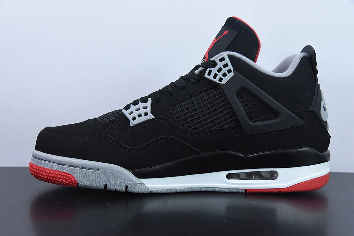 Fit Sporting Goods Air Jordan 4 Retro OG ‘Bred’ Black/Cement Grey-White-Fire Red 3 Fit Sporting Goods Air Jordan 4 Retro OG ‘Bred’ Black/Cement Grey-White-Fire Red - Image 3