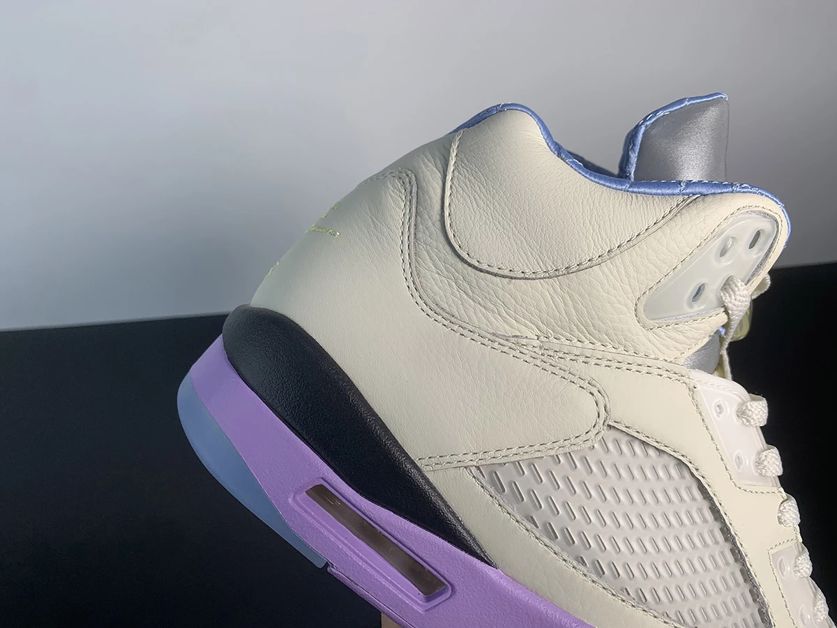 Fit Sporting Goods DJ Khaled X Air Jordan 5 We The Best Sail/Washed Yellow-Violet Star For Sale 6 Fit Sporting Goods DJ Khaled X Air Jordan 5 We The Best Sail/Washed Yellow-Violet Star For Sale - Image 6