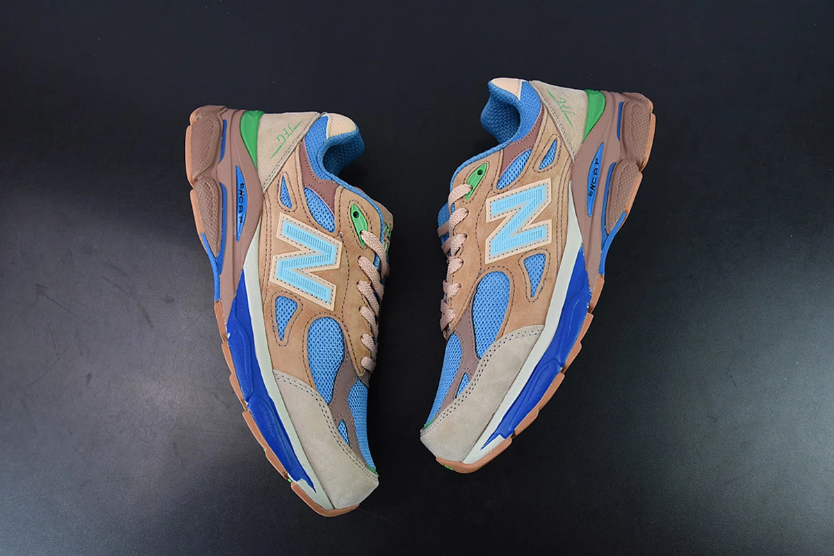 Fit Sporting Goods Joe Freshgoods X New Balance 990v3 “Outside Clothes” Beige/Aqua-Green For Sale 4 Fit Sporting Goods Joe Freshgoods X New Balance 990v3 “Outside Clothes” Beige/Aqua-Green For Sale - Image 4