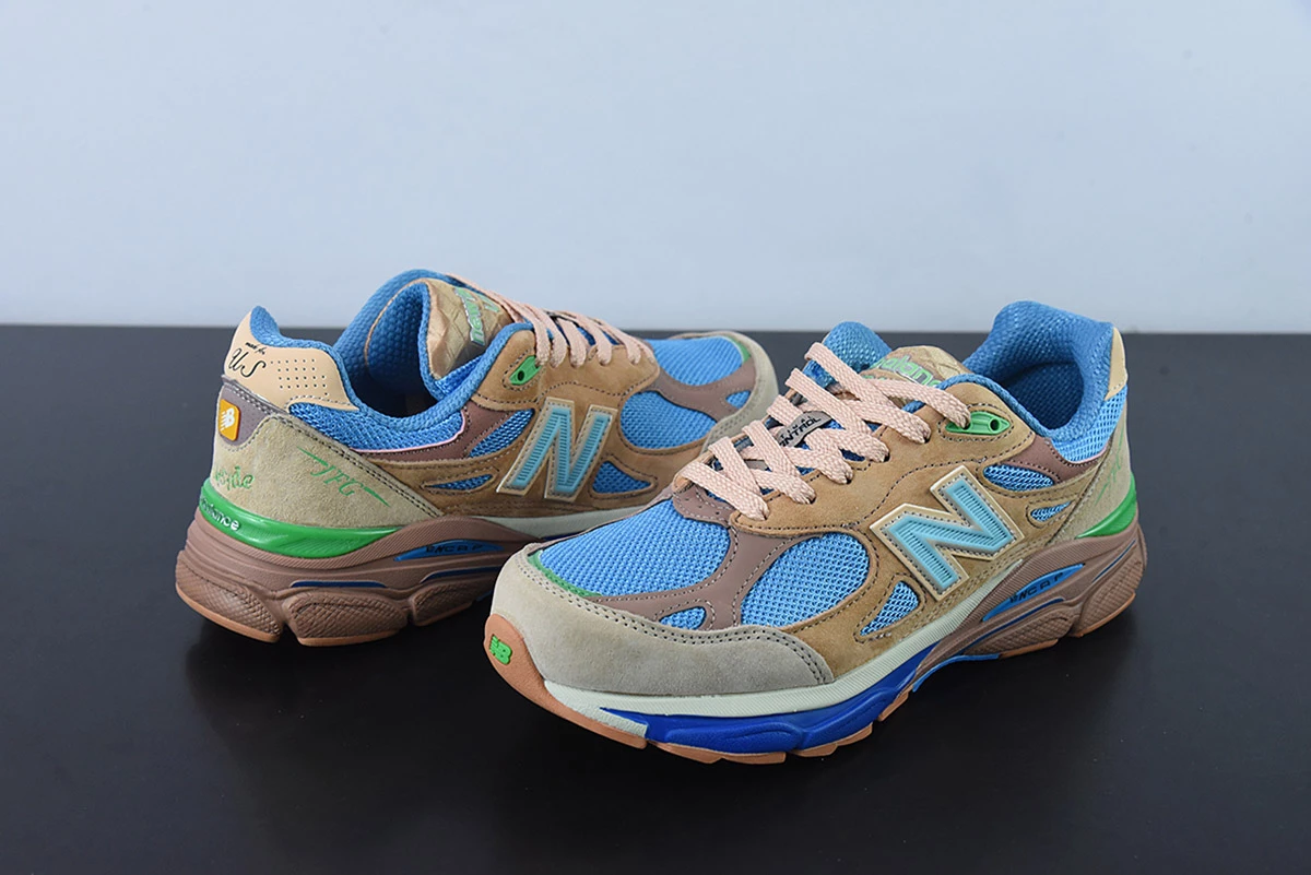 Fit Sporting Goods Joe Freshgoods X New Balance 990v3 “Outside Clothes” Beige/Aqua-Green For Sale 5 Fit Sporting Goods Joe Freshgoods X New Balance 990v3 “Outside Clothes” Beige/Aqua-Green For Sale - Image 5