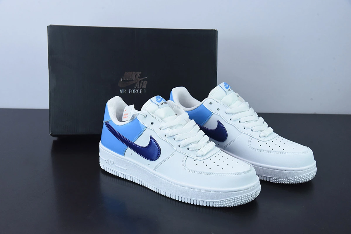 Fit Sporting Goods Nike Air Force 1 Low Blue Patent Swooshes DJ9942-400 For Sale 1 Fit Sporting Goods Nike Air Force 1 Low Blue Patent Swooshes DJ9942-400 For Sale