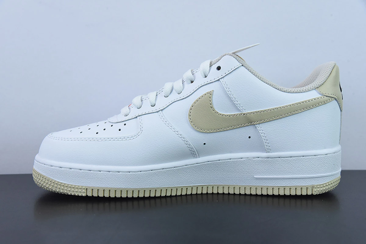Fit Sporting Goods Nike Air Force 1 Low White/Rattan-Team Orange-Coconut Milk For Sale 3 Fit Sporting Goods Nike Air Force 1 Low White/Rattan-Team Orange-Coconut Milk For Sale - Image 3