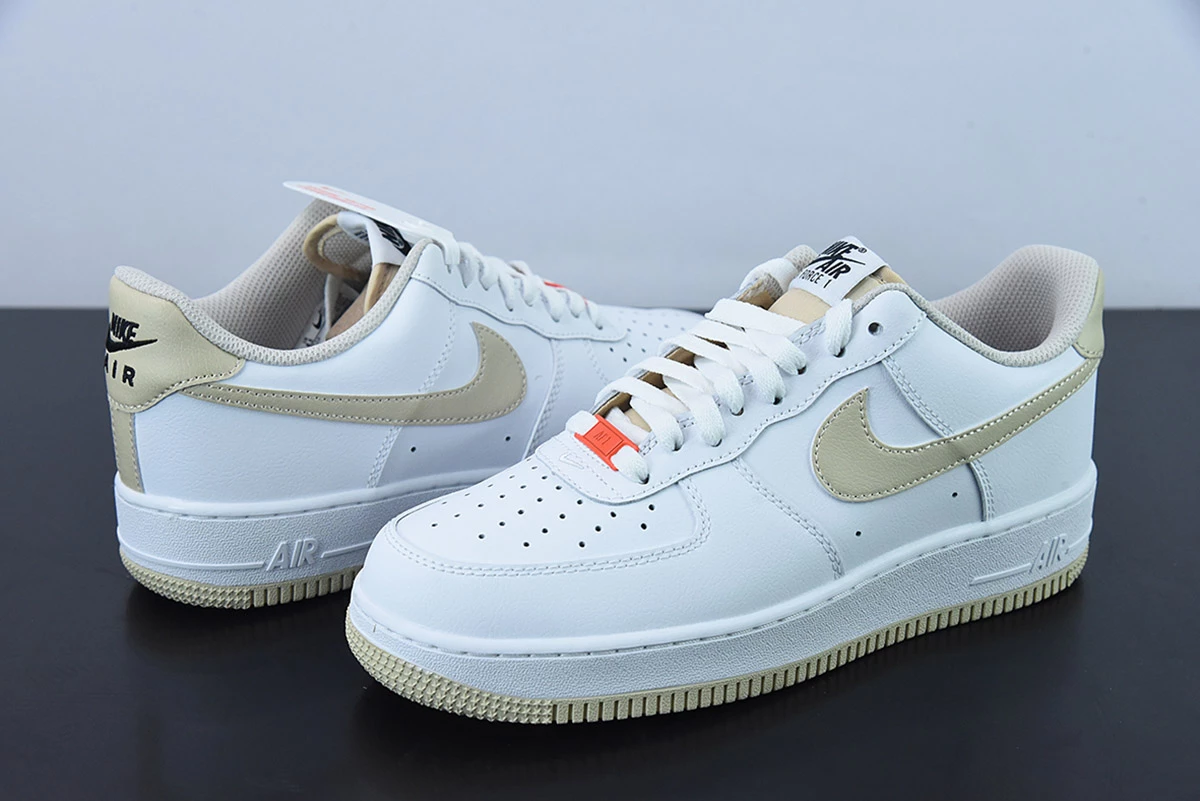 Fit Sporting Goods Nike Air Force 1 Low White/Rattan-Team Orange-Coconut Milk For Sale 5 Fit Sporting Goods Nike Air Force 1 Low White/Rattan-Team Orange-Coconut Milk For Sale - Image 5