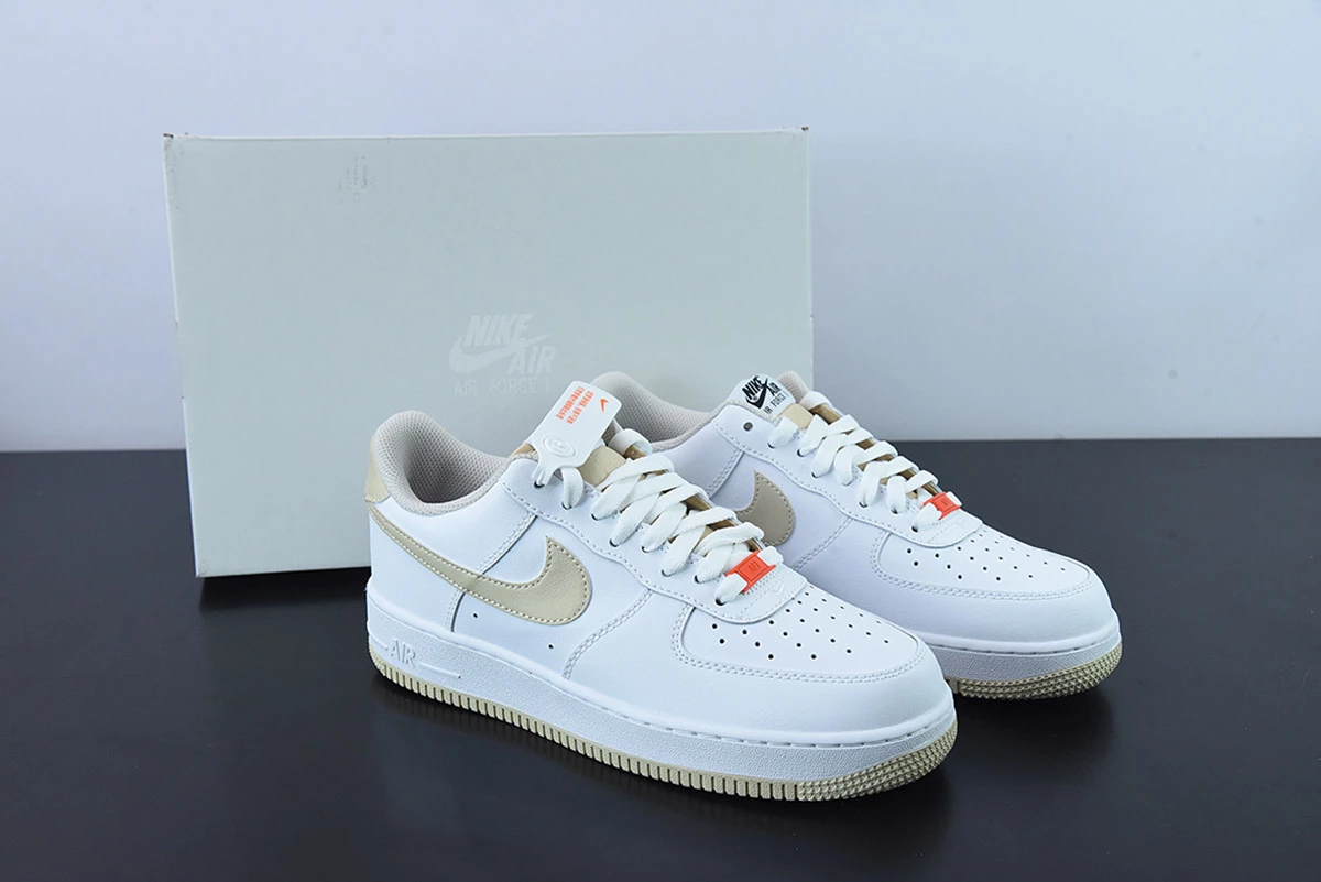 Fit Sporting Goods Nike Air Force 1 Low White/Rattan-Team Orange-Coconut Milk For Sale 1 Fit Sporting Goods Nike Air Force 1 Low White/Rattan-Team Orange-Coconut Milk For Sale