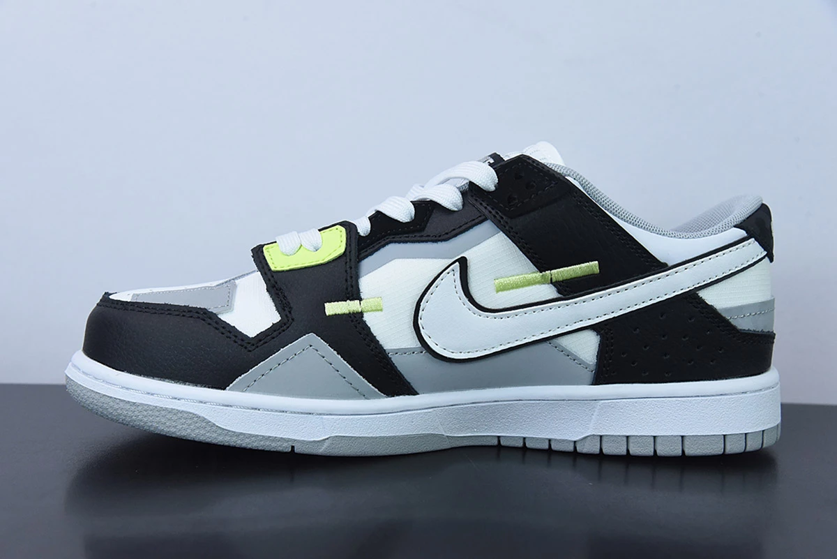 Fit Sporting Goods Nike Dunk Low Scrap Black/White/Wolf Grey/LT Lemon Twist For Sale 3 Fit Sporting Goods Nike Dunk Low Scrap Black/White/Wolf Grey/LT Lemon Twist For Sale - Image 3
