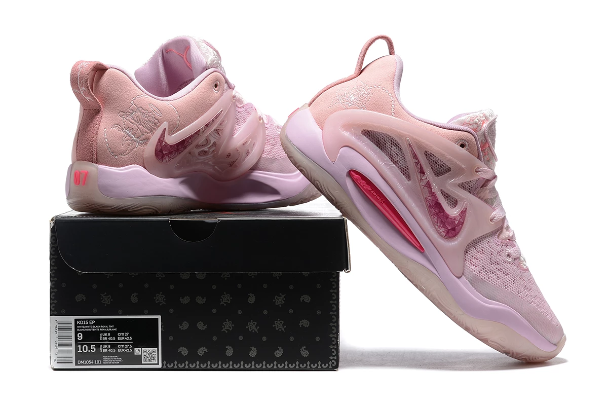 Fit Sporting Goods Nike KD 15 “Aunt Pearl” Pink Foam DQ3851-600 For Sale 6 Fit Sporting Goods Nike KD 15 “Aunt Pearl” Pink Foam DQ3851-600 For Sale - Image 6