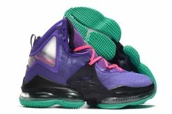 Fit Sporting Goods Nike LeBron 19 Lakers Purple Teal DC9340-500 For Sale